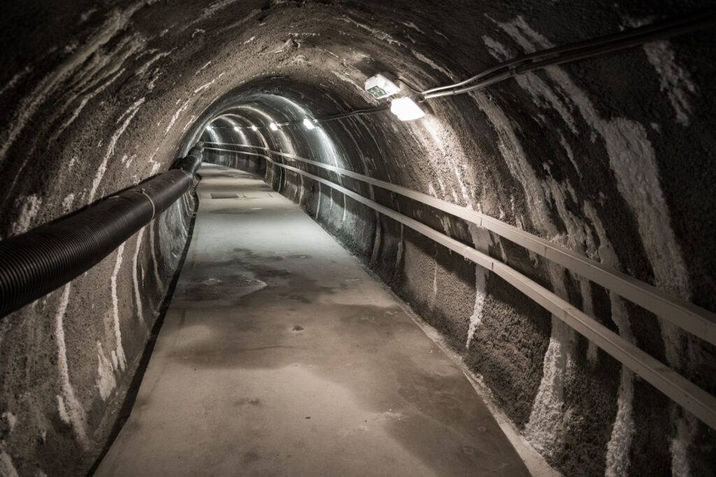 a narrow tunnel
